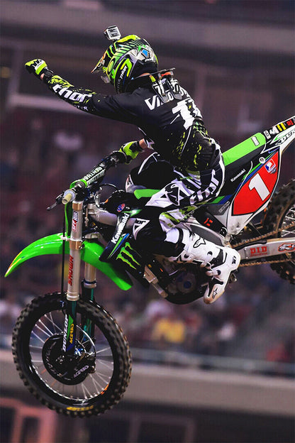 Ryan Villopoto Dirt Motorcycles Driver Idol Poster Wall Art Print Home Wall Decor