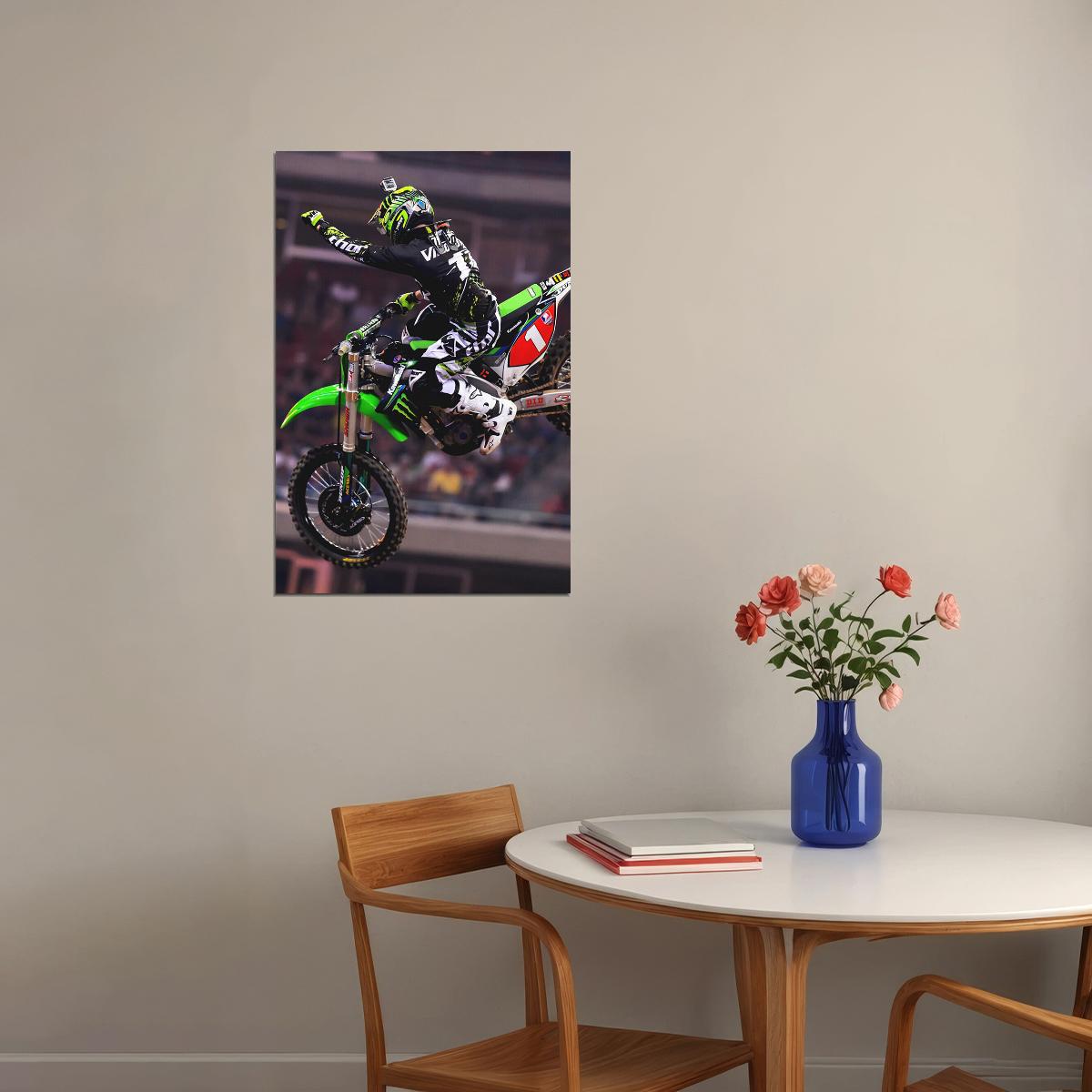 Ryan Villopoto Dirt Motorcycles Driver Idol Poster Wall Art Print Home Wall Decor