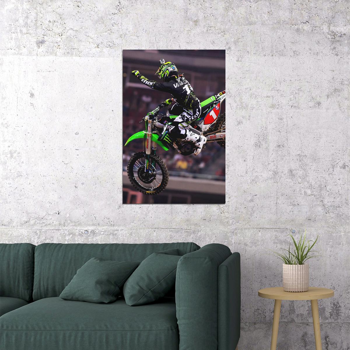 Ryan Villopoto Dirt Motorcycles Driver Idol Poster Wall Art Print Home Wall Decor