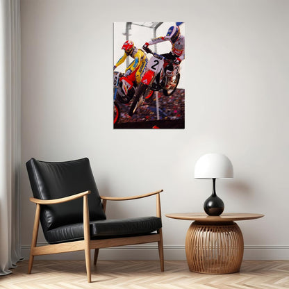 Jeff Stanton Motorcycle Cross Country Driver Poster Wall Art Print Home Wall Decor