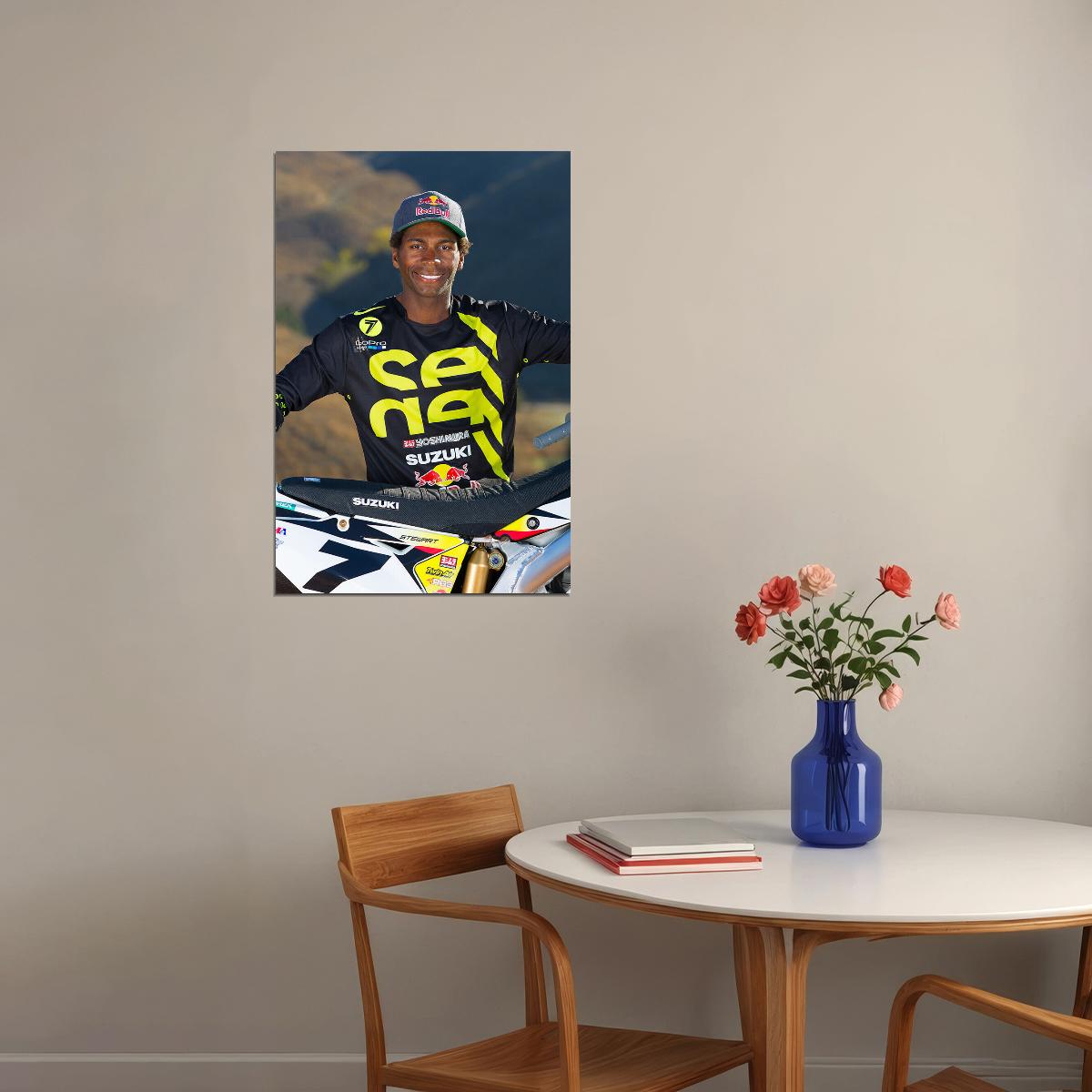 James Stewart Motorcycle Cross Country Racing Star Poster Wall Art Print Home Wall Decor - xonomax