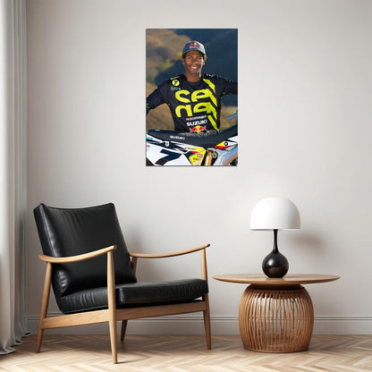 James Stewart Motorcycle Cross Country Racing Star Poster Wall Art Print Home Wall Decor - xonomax