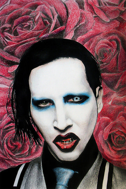 Marilyn Manson Celebrity Singer Musician Star Poster Wall Art Print Home Wall Decor - xonomax