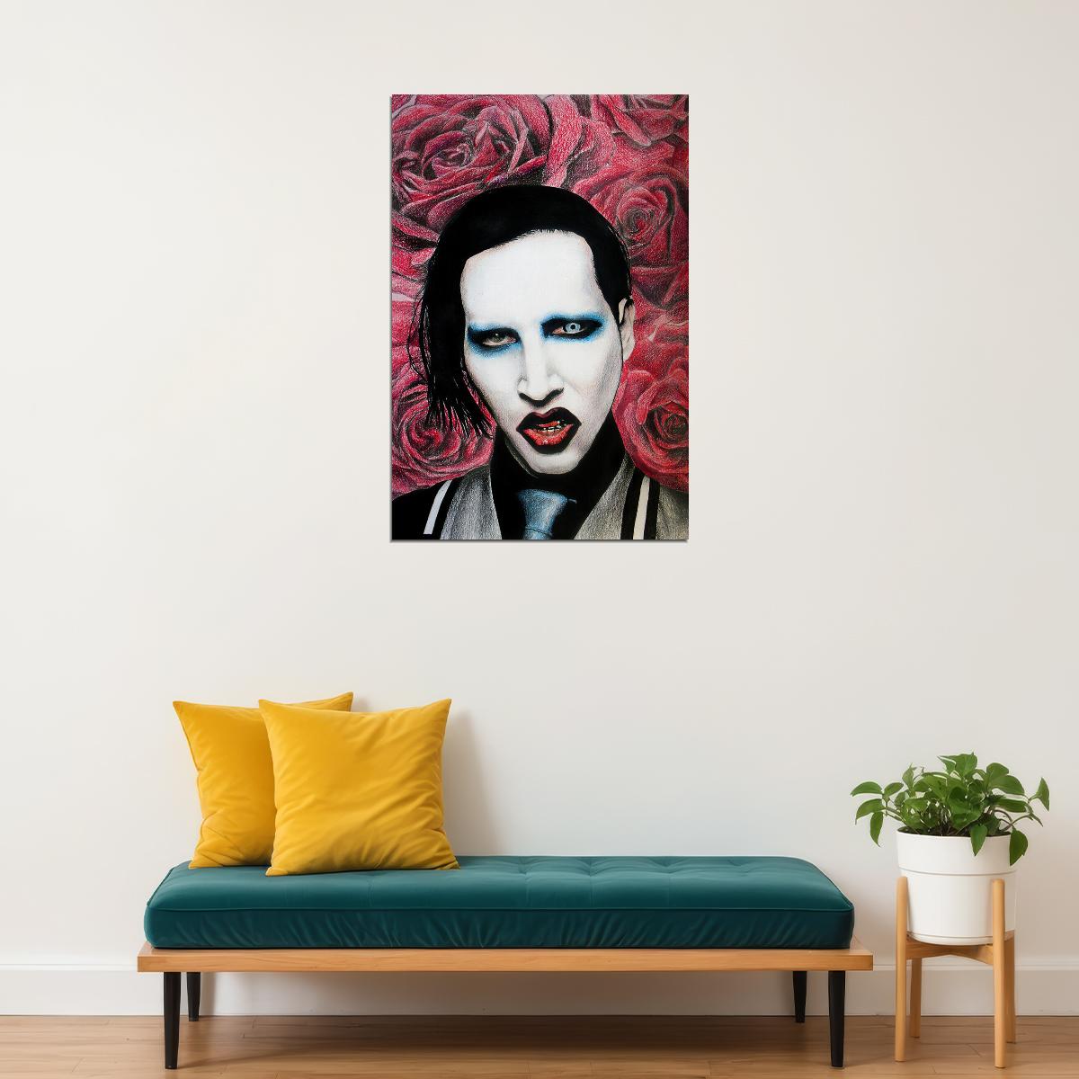 Marilyn Manson Celebrity Singer Musician Star Poster Wall Art Print Home Wall Decor - xonomax