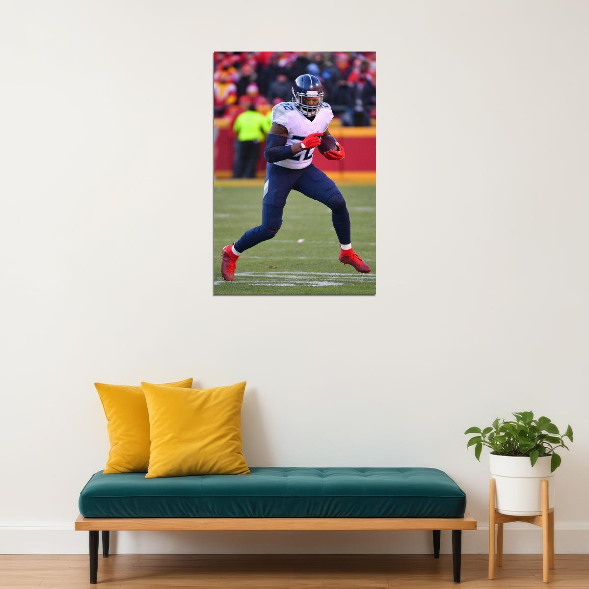 Tennessee Titans Derrick Henry American Football Player Poster Wall Art Print Home Wall Decor - xonomax
