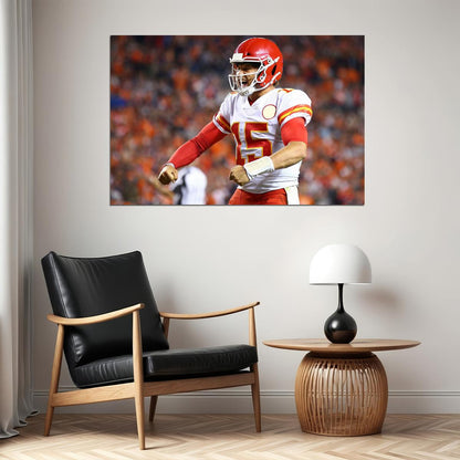 Kansas City Chiefs Patrick Mahomes 15 American Football Poster Wall Art Print Home Wall Decor - xonomax