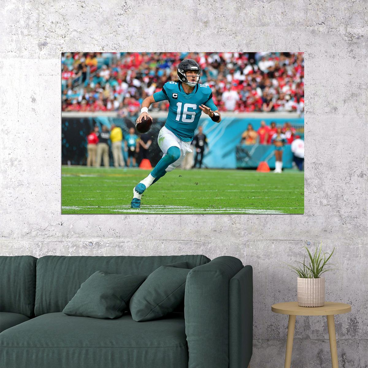 Jacksonville Jaguars American Football Trevor Lawrence Poster Wall Art Print Home Wall Decor - xonomax