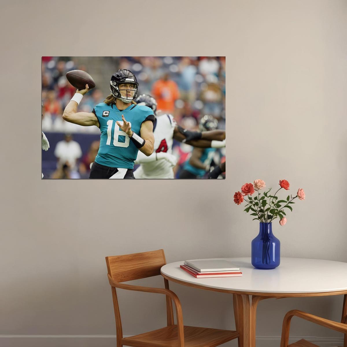 Jacksonville Jaguars Trevor Lawrence American Football Poster Wall Art Print Home Wall Decor - xonomax