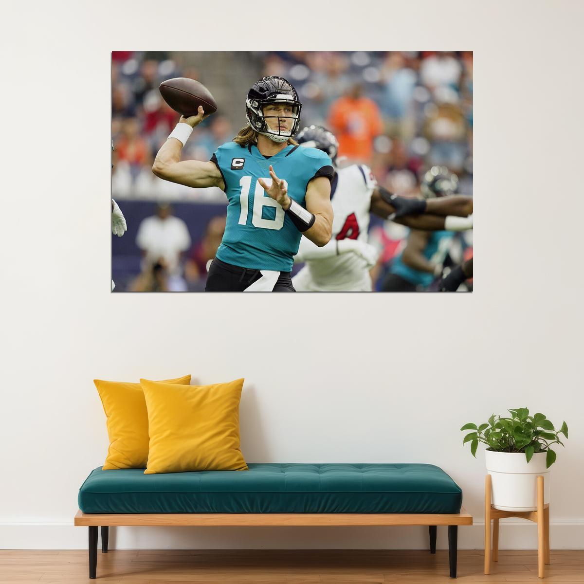 Jacksonville Jaguars Trevor Lawrence American Football Poster Wall Art Print Home Wall Decor - xonomax