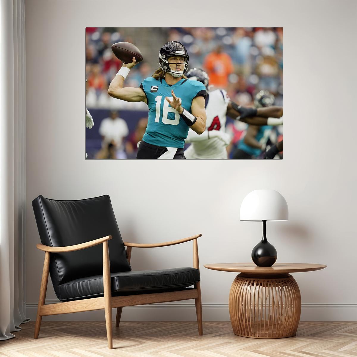 Jacksonville Jaguars Trevor Lawrence American Football Poster Wall Art Print Home Wall Decor - xonomax