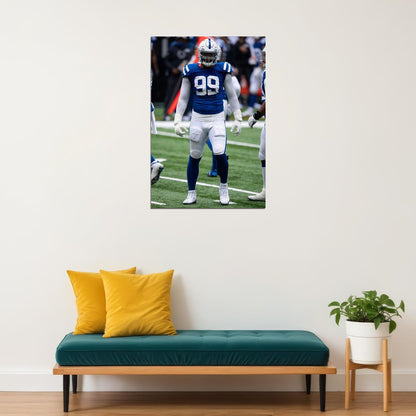Indianapolis Colts Deforest Buckner American Football Poster Wall Art Print Home Wall Decor - xonomax
