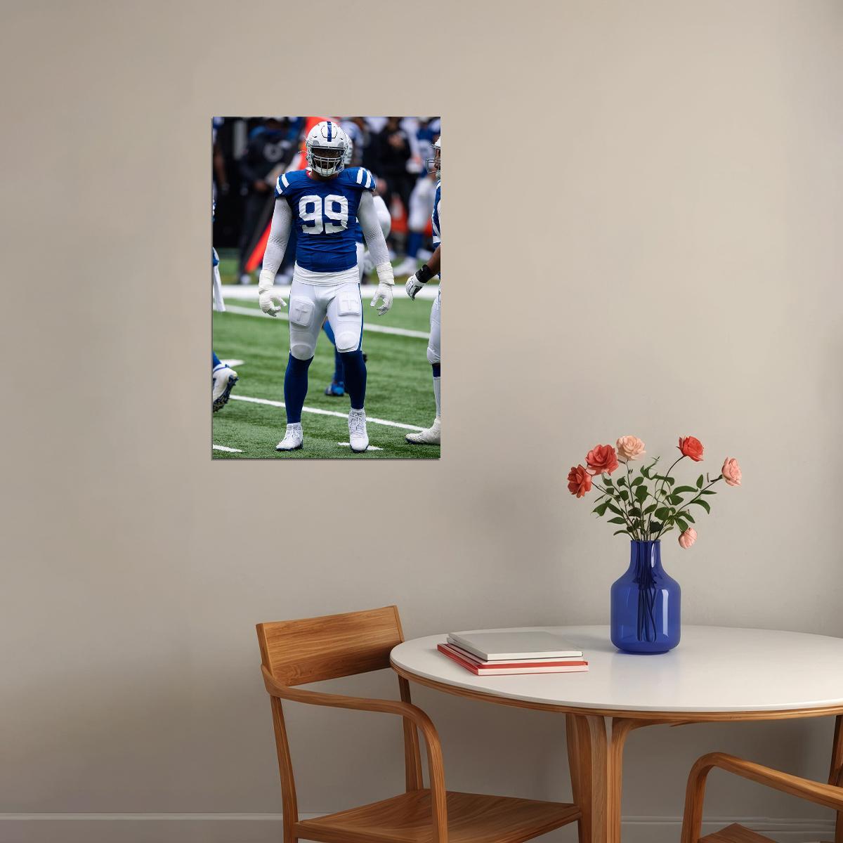Indianapolis Colts Deforest Buckner American Football Poster Wall Art Print Home Wall Decor - xonomax