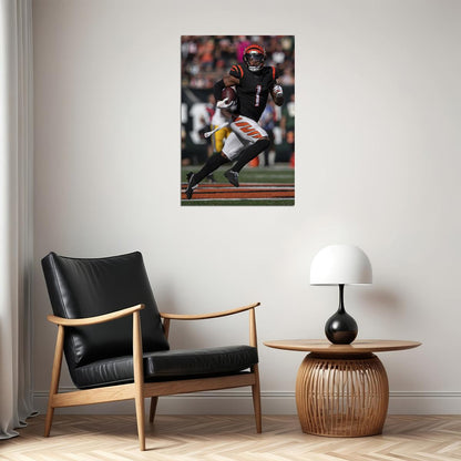 Cincinnati Bengals American Football Player Ja'marr Chase Poster Wall Art Print Home Wall Decor - xonomax