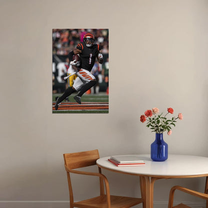 Cincinnati Bengals American Football Player Ja'marr Chase Poster Wall Art Print Home Wall Decor - xonomax