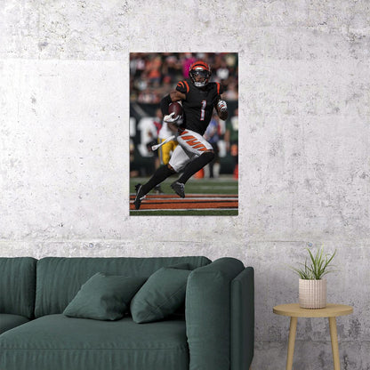 Cincinnati Bengals American Football Player Ja'marr Chase Poster Wall Art Print Home Wall Decor - xonomax