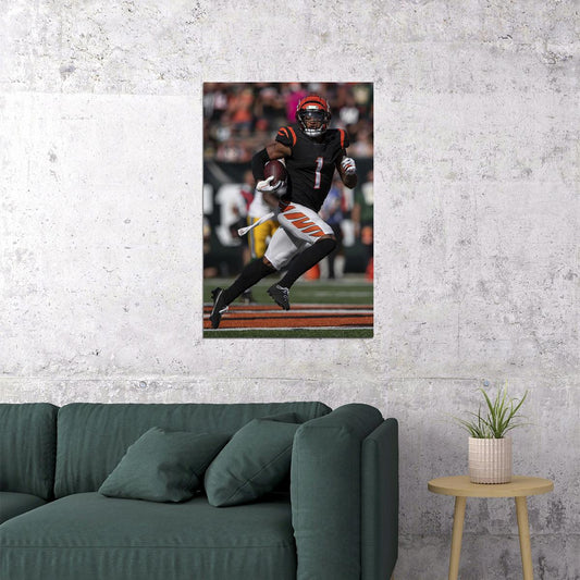Cincinnati Bengals American Football Player Ja'marr Chase Poster Wall Art Print Home Wall Decor - xonomax