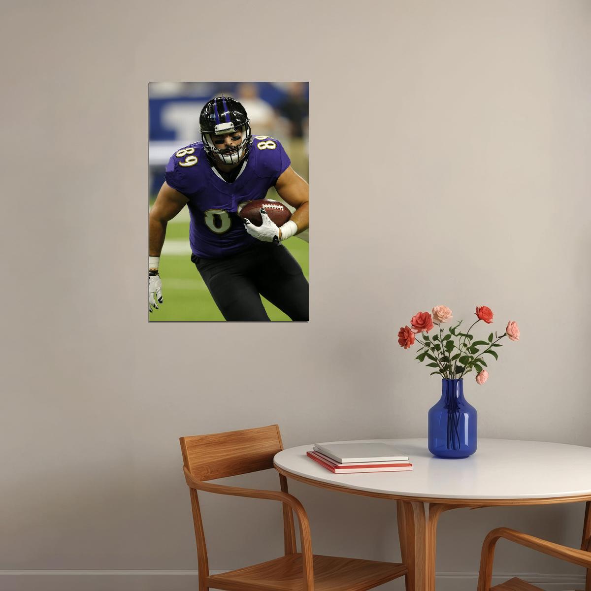 Baltimore Ravens Mark Andrews 89 American Football Player Poster Wall Art Print Home Wall Decor - xonomax