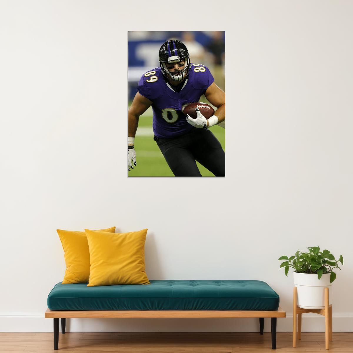 Baltimore Ravens Mark Andrews 89 American Football Player Poster Wall Art Print Home Wall Decor - xonomax