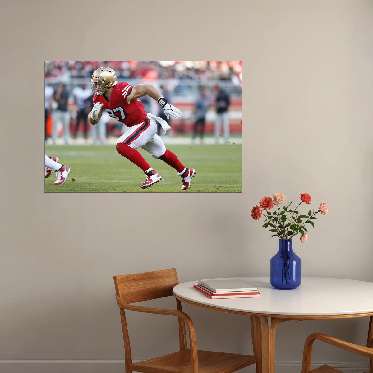 San Francisco 49ers Nick Bosa 97 American Football Player Poster Wall Art Print Home Wall Decor