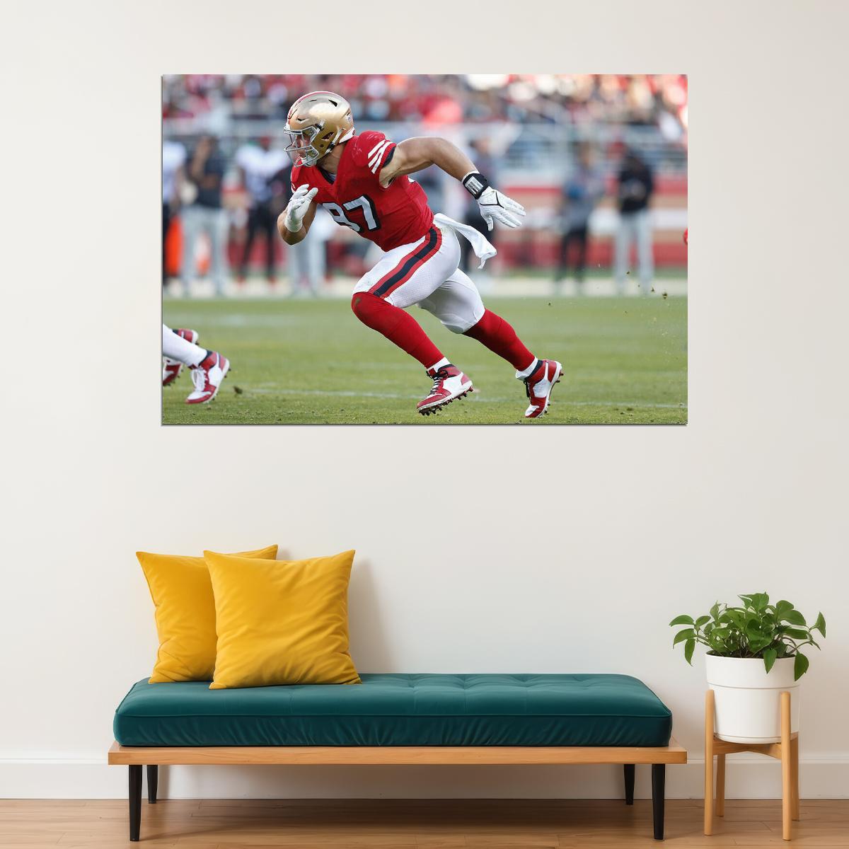 San Francisco 49ers Nick Bosa 97 American Football Player Poster Wall Art Print Home Wall Decor