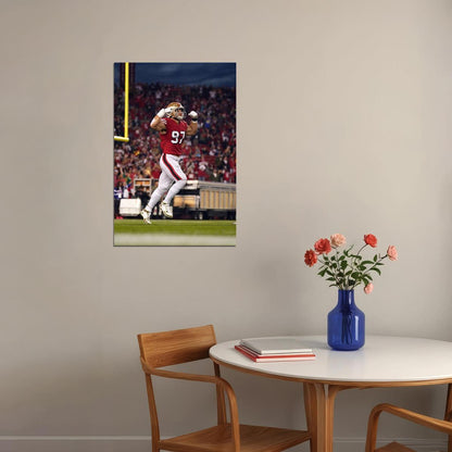 San Francisco 49ers American Football Player Nick Bosa 97 Poster Wall Art Print Home Wall Decor