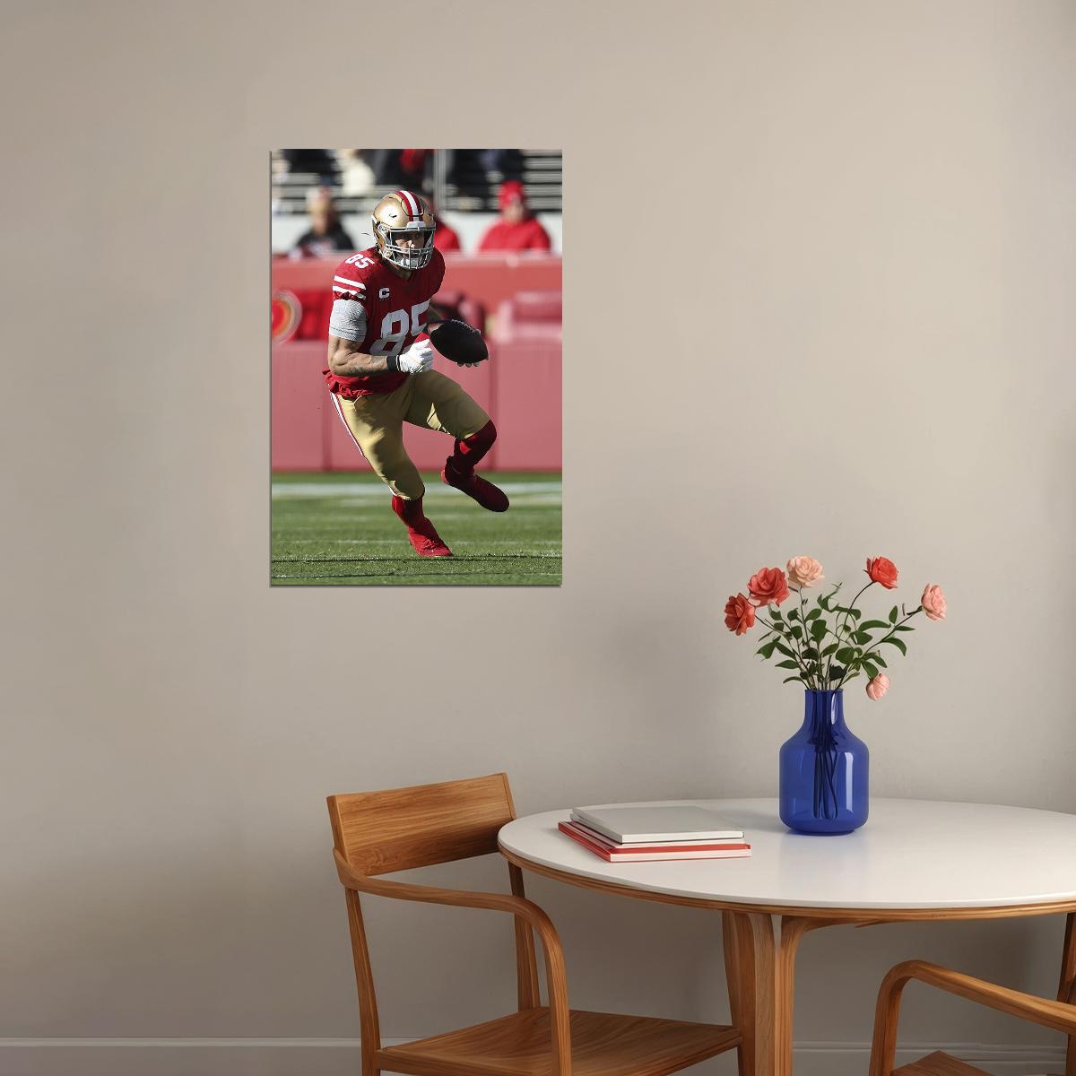 San Francisco 49ers George Kittle American Football Player Poster Wall Art Print Home Wall Decor