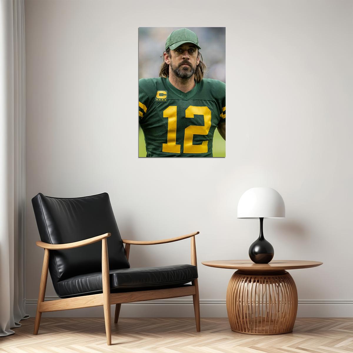 Green Bay Packers Aaron Rodgers American Football Player Poster Wall Art Print Home Wall Decor - xonomax