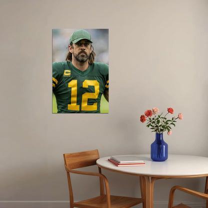 Green Bay Packers Aaron Rodgers American Football Player Poster Wall Art Print Home Wall Decor - xonomax
