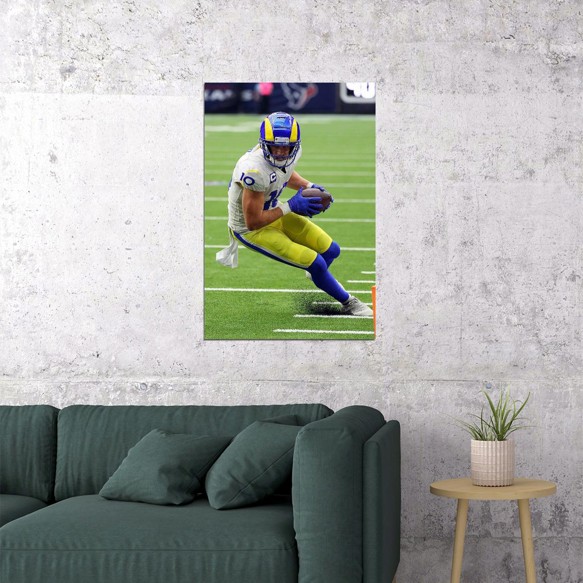Los Angeles Rams Cooper Kupp 10 American Football Player Poster Wall Art Print Home Wall Decor - xonomax