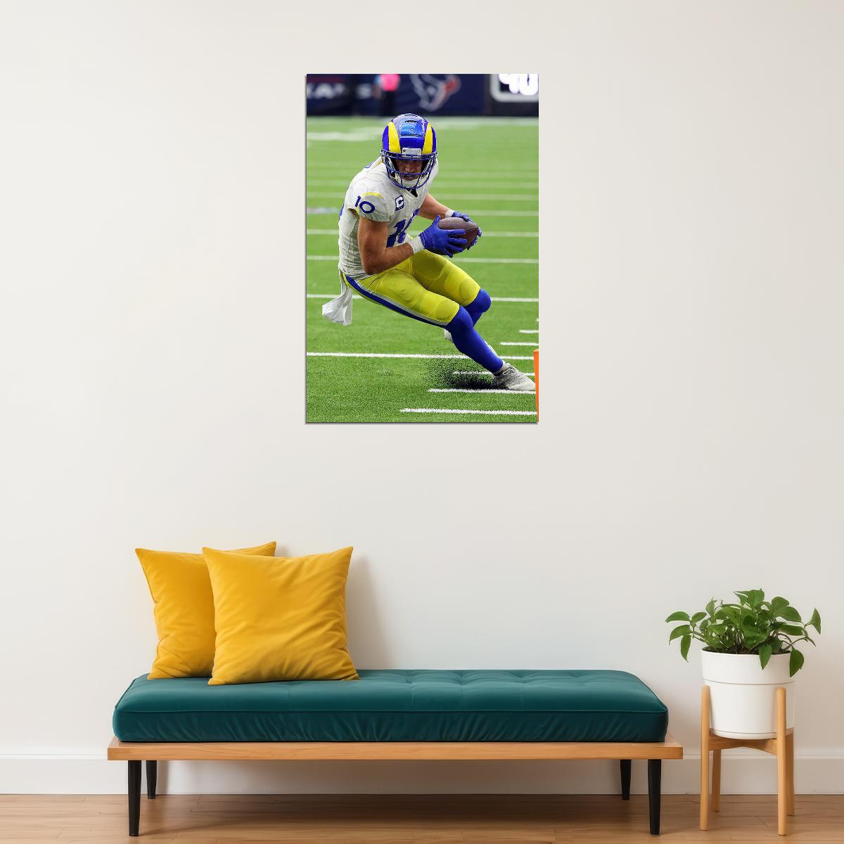 Los Angeles Rams Cooper Kupp 10 American Football Player Poster Wall Art Print Home Wall Decor - xonomax