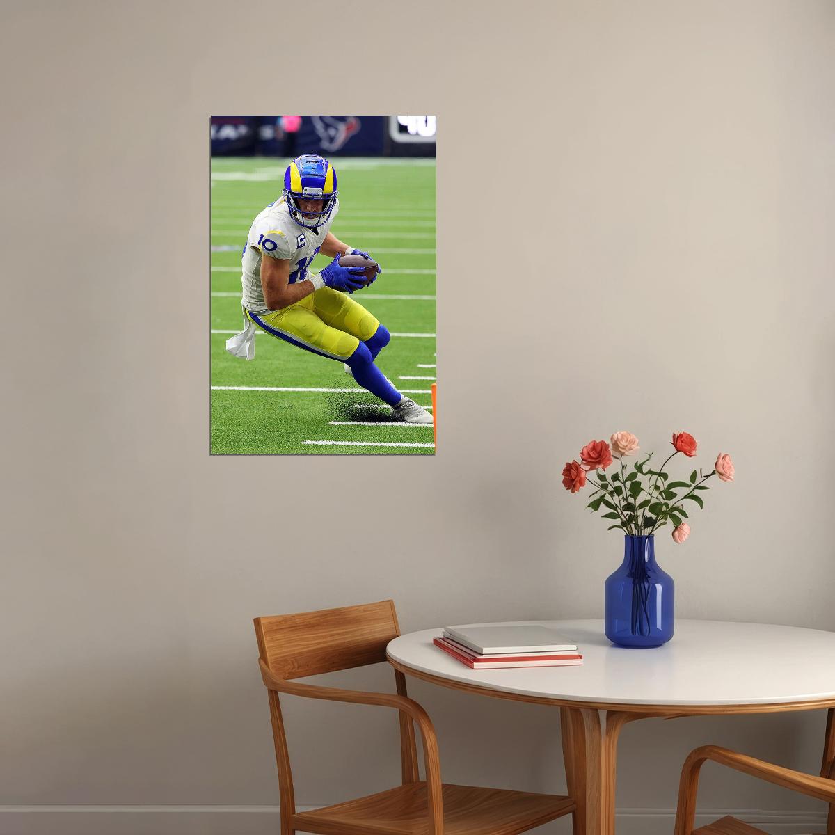 Los Angeles Rams Cooper Kupp 10 American Football Player Poster Wall Art Print Home Wall Decor - xonomax