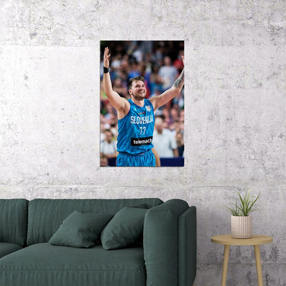 Luka Doncic Slovenija Professional Basketball Sports Poster Wall Art Print Home Wall Decor - xonomax