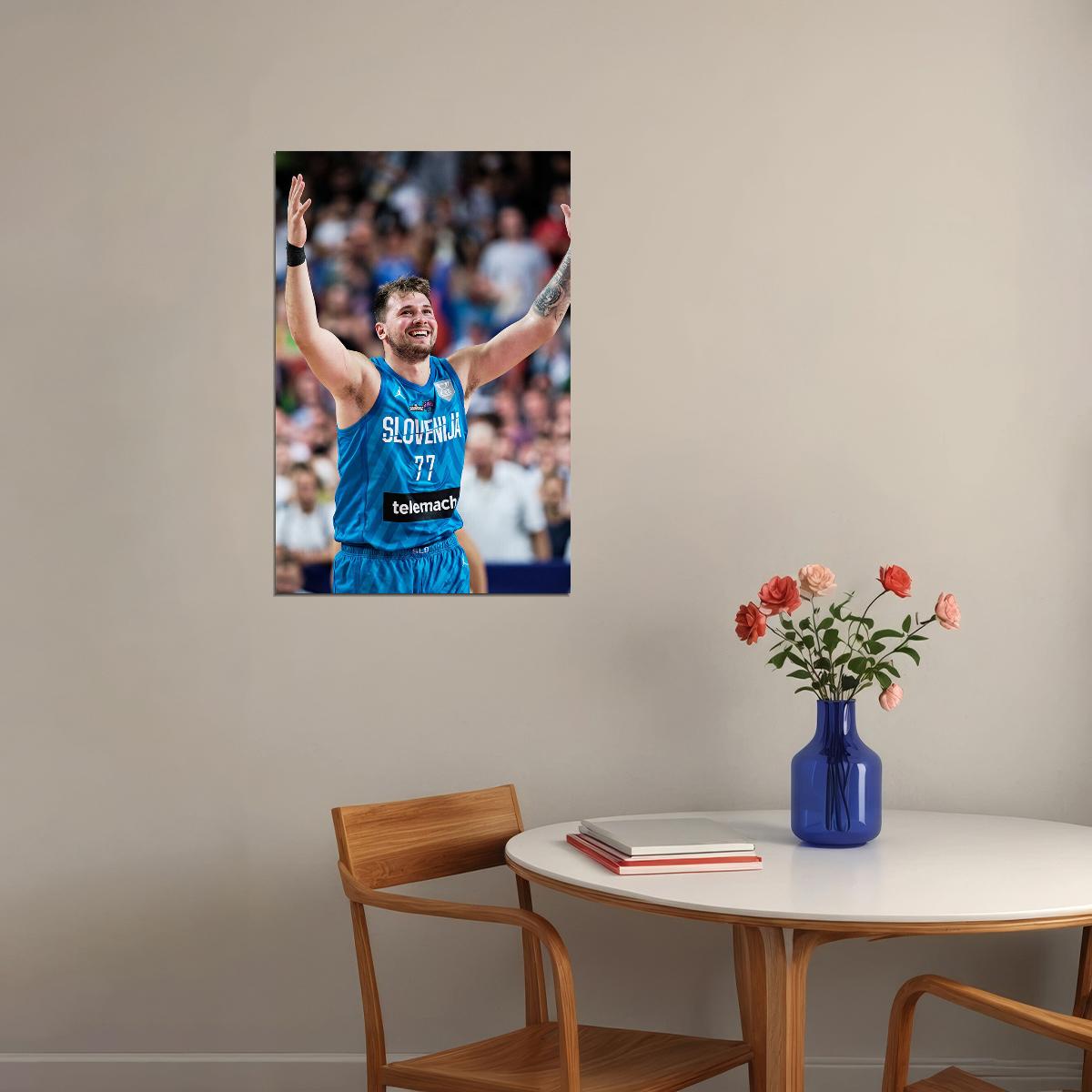 Luka Doncic Slovenija Professional Basketball Sports Poster Wall Art Print Home Wall Decor - xonomax