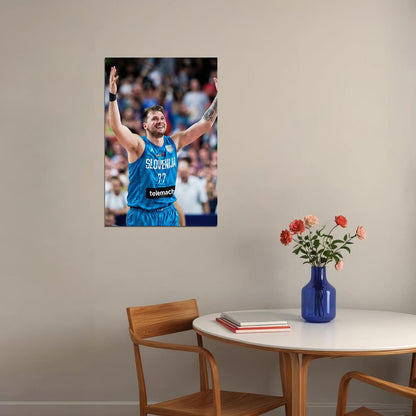 Luka Doncic Slovenija Professional Basketball Sports Poster Wall Art Print Home Wall Decor - xonomax