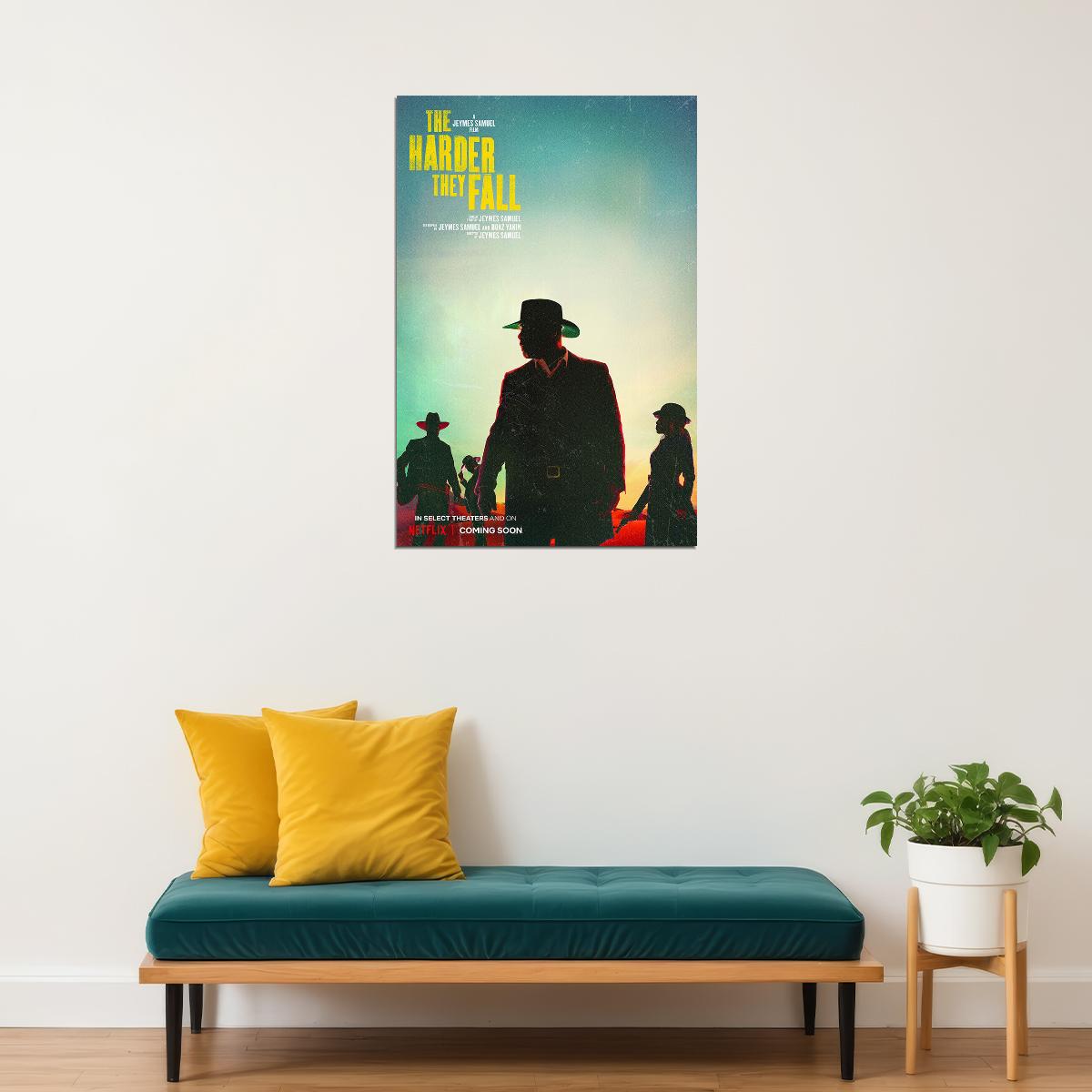 The Harder They Fall Movie Drama Action Poster Wall Art Print Home Wall Decor - xonomax