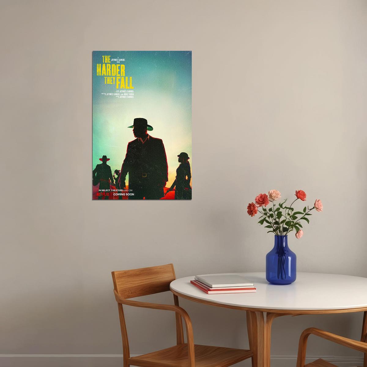 The Harder They Fall Movie Drama Action Poster Wall Art Print Home Wall Decor - xonomax