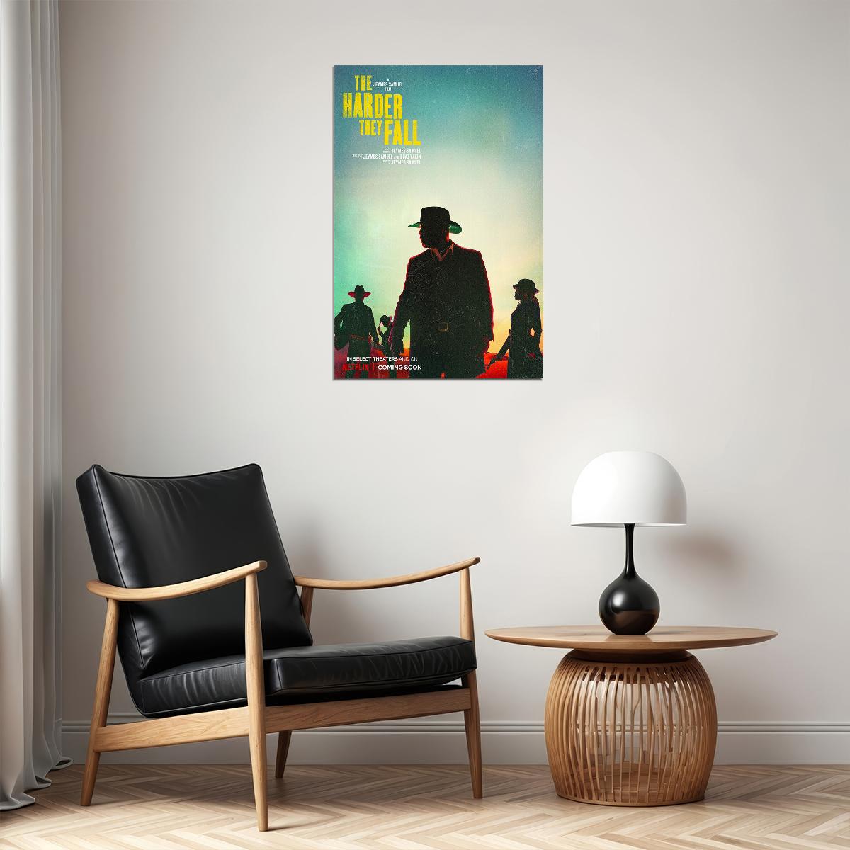 The Harder They Fall Movie Drama Action Poster Wall Art Print Home Wall Decor - xonomax