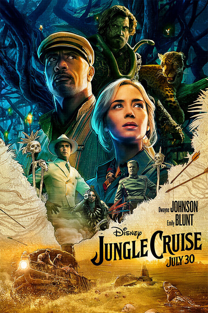 Jungle Cruise Full Character Movie 2021 Artist Dwayne Poster Wall Art Print Home Wall Decor - xonomax