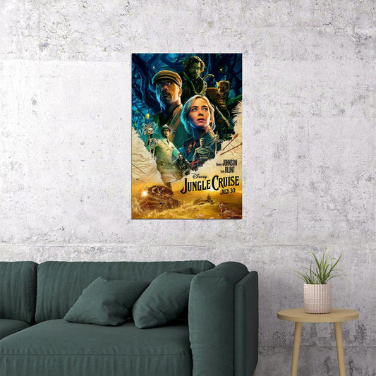 Jungle Cruise Full Character Movie 2021 Artist Dwayne Poster Wall Art Print Home Wall Decor - xonomax