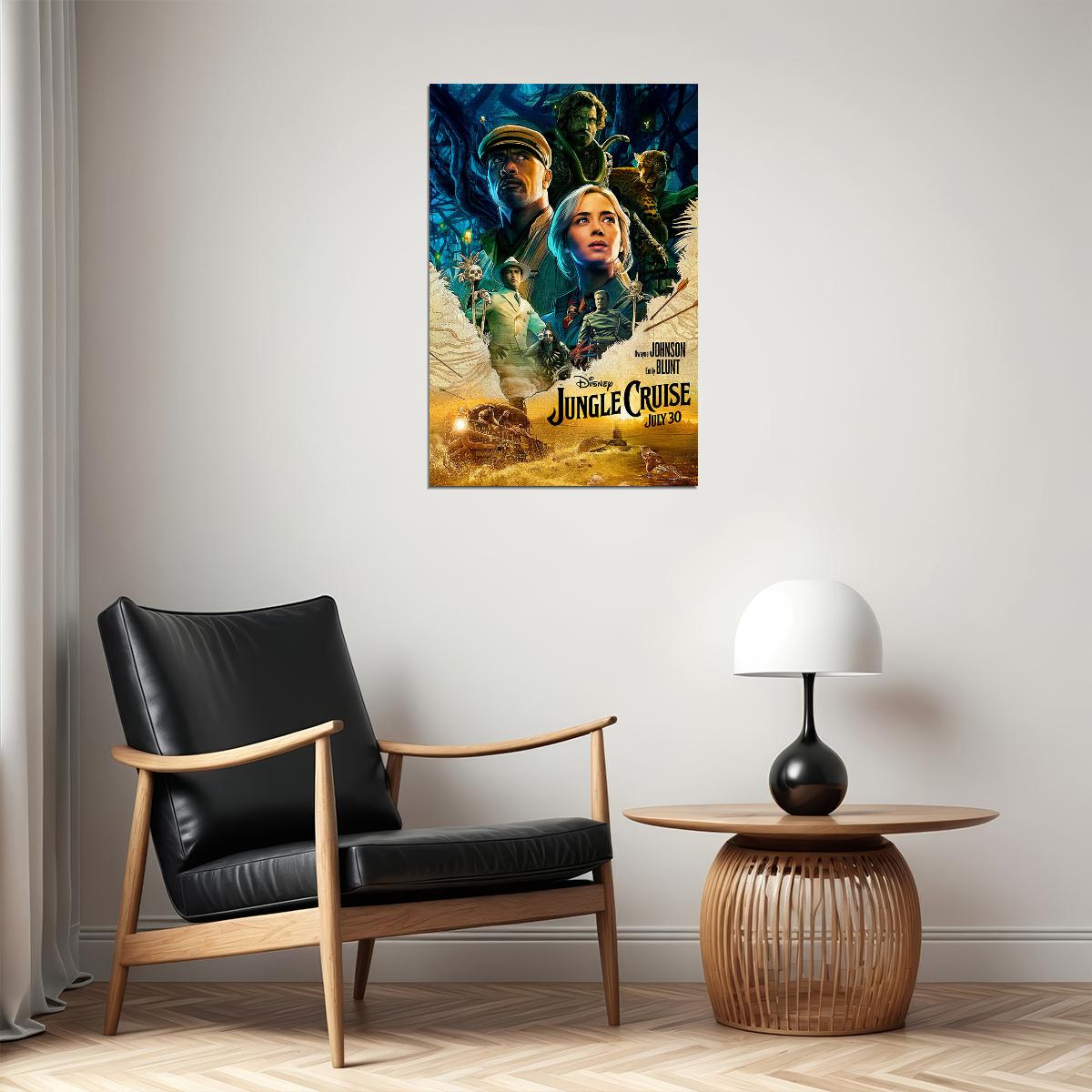 Jungle Cruise Full Character Movie 2021 Artist Dwayne Poster Wall Art Print Home Wall Decor - xonomax