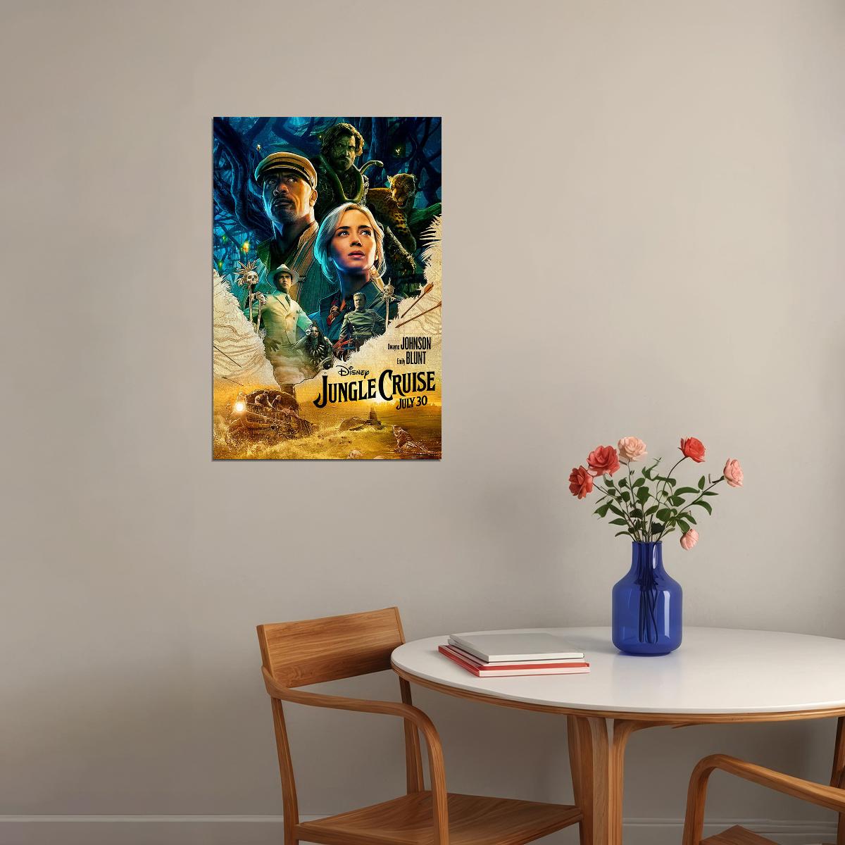 Jungle Cruise Full Character Movie 2021 Artist Dwayne Poster Wall Art Print Home Wall Decor - xonomax