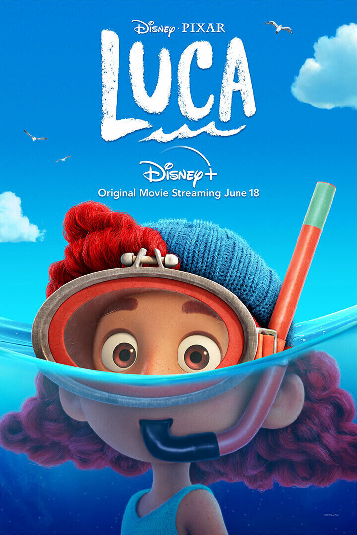 Luca Full Character Movie 2021 Sea Red Comedy Poster Wall Art Print Home Wall Decor - xonomax