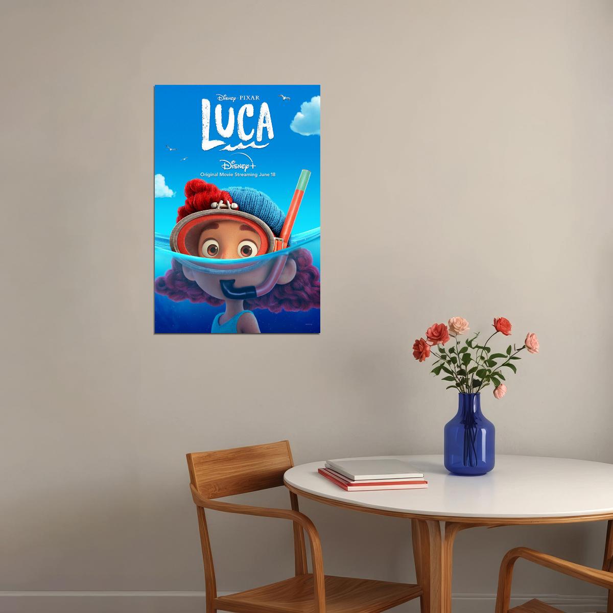Luca Full Character Movie 2021 Sea Red Comedy Poster Wall Art Print Home Wall Decor - xonomax