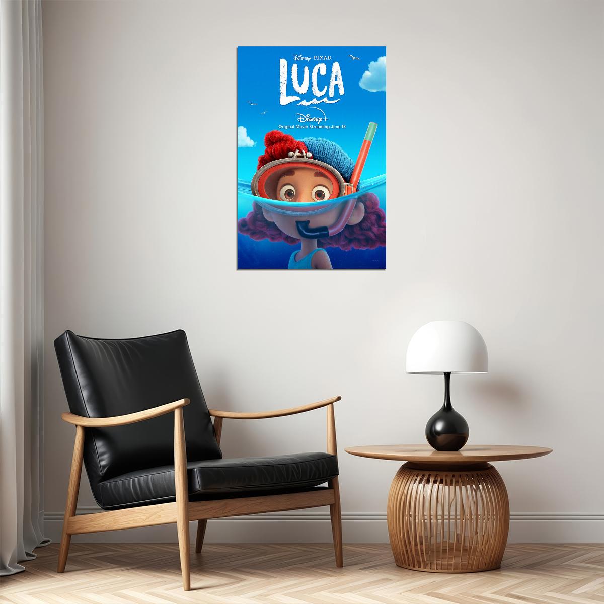 Luca Full Character Movie 2021 Sea Red Comedy Poster Wall Art Print Home Wall Decor - xonomax