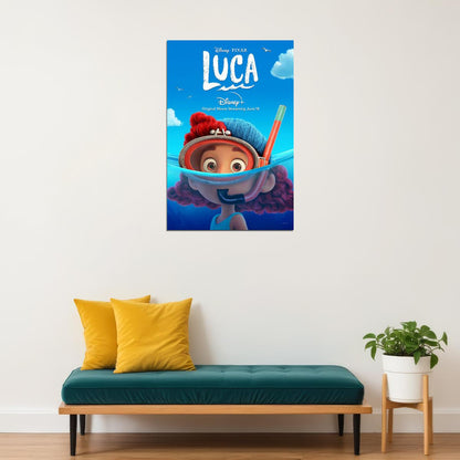 Luca Full Character Movie 2021 Sea Red Comedy Poster Wall Art Print Home Wall Decor - xonomax