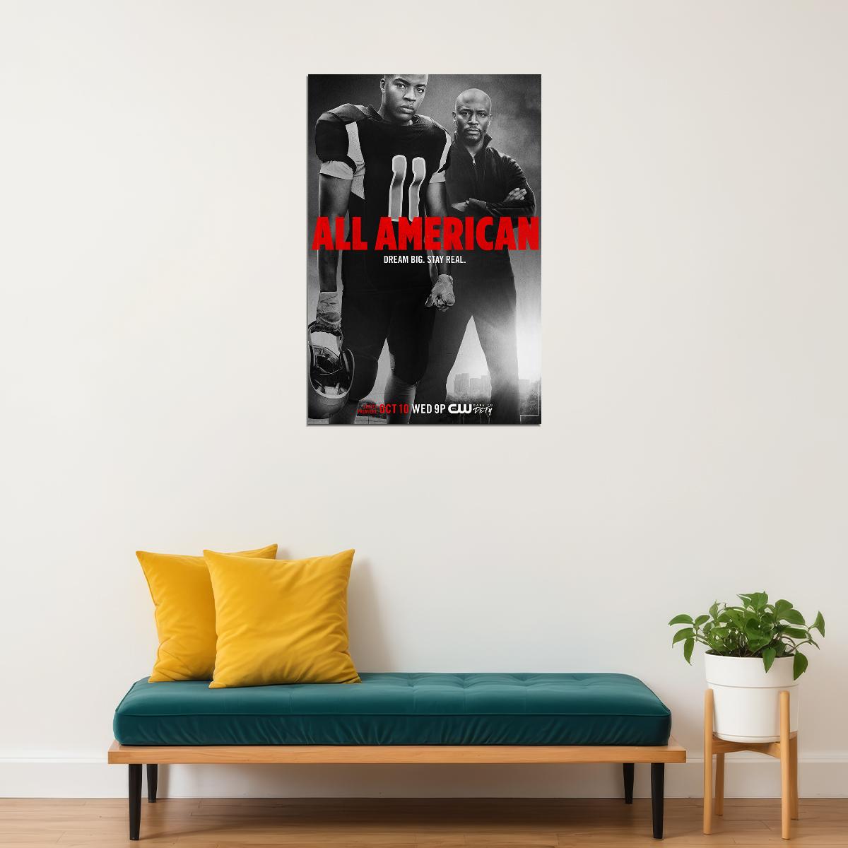 All American Movie Drama Sport Adventure Poster Wall Art Print Home Wall Decor - xonomax