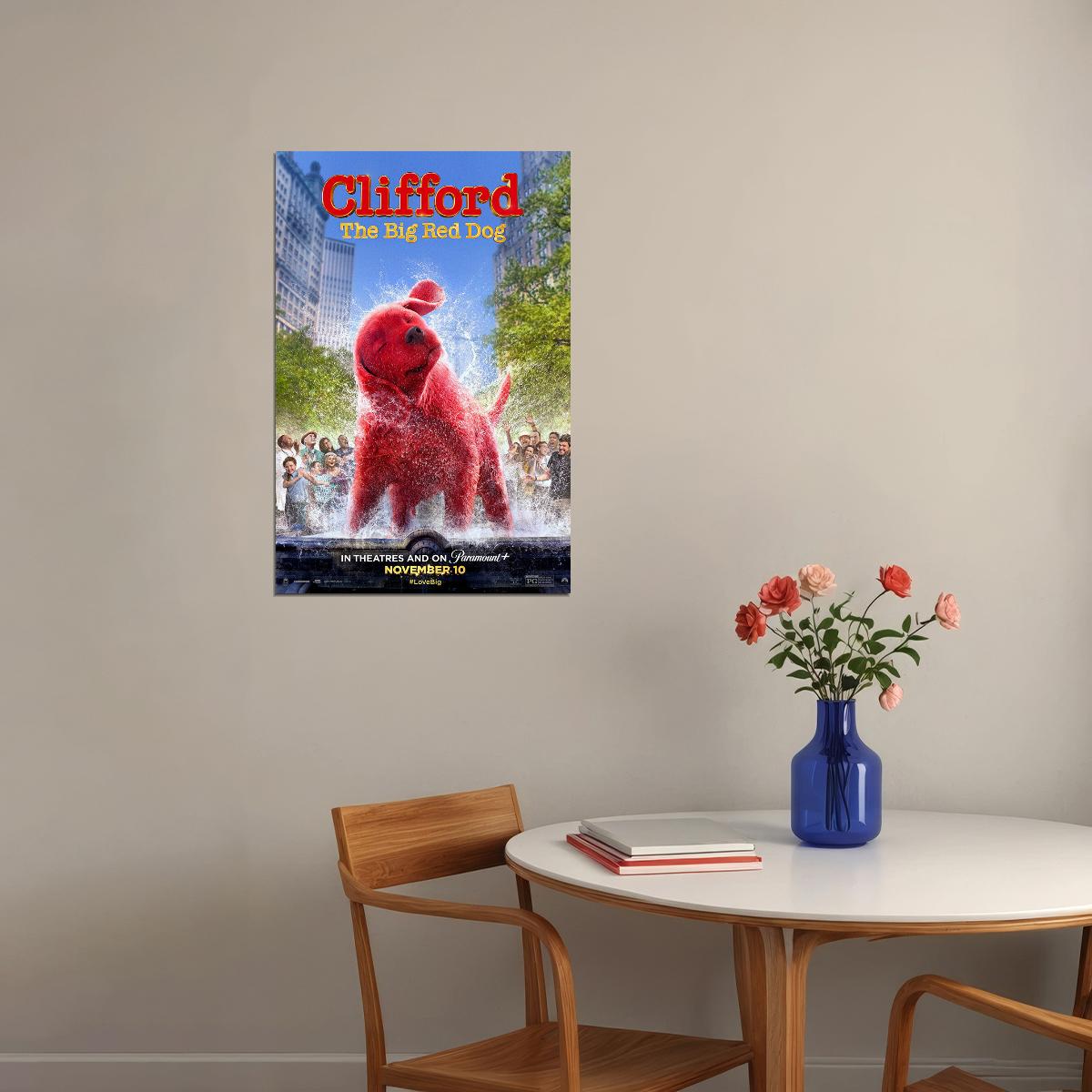 Clifford The Big Red Dog Movie Comedy Action Family Poster Wall Art Print Home Wall Decor - xonomax