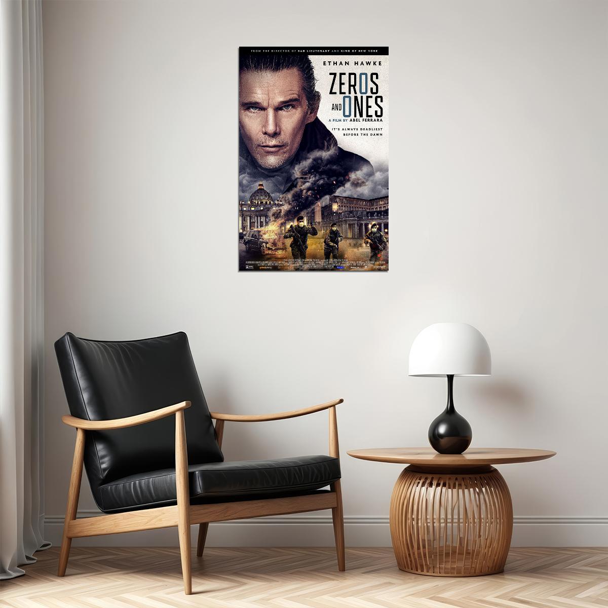 Zeros And Ones Movie Action Adventure Poster Wall Art Print Home Wall Decor