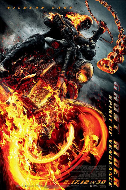Ghost Rider Movie Vengeance Flame Action Thriller Poster Wall Art Print Home Wall Decor - xonomax