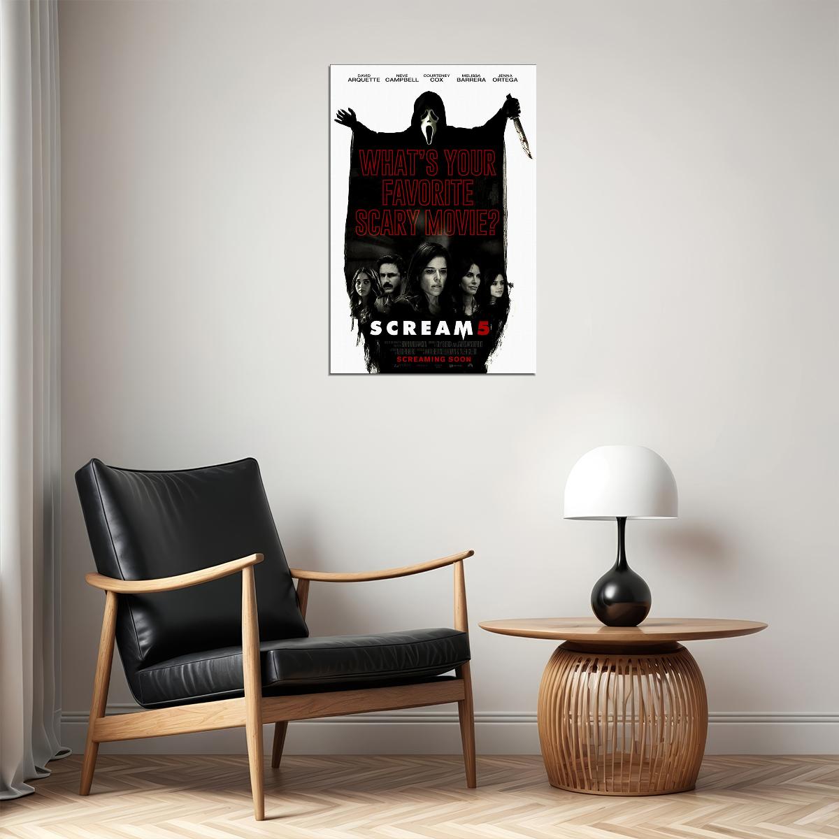 Scream 5 Movie Action Thriller Mystery Horror Poster Wall Art Print Home Wall Decor